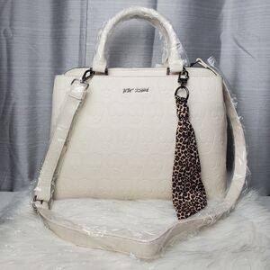 BETSEY JOHNSON Chalk Skull Tote Crossbody Bag